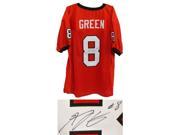 A.J. AJ Green signed Red Custom Stitched Football Jersey 8 XL JSA Hologram