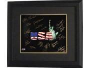 Lolo Jones signed Olympic Winners 16x20 Photo Custom Framed Black USA w 15 signatures 14 Gold Medal Winners 14 Team USA