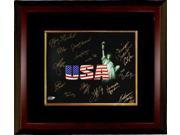 Olympic Winners signed 16x20 Photo Custom Framed Black USA w 15 signatures 14 Gold Medal Winners 14 Team USA