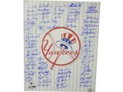 Bob Turley signed New York Yankees 16x20 Photo Top Hat Logo with 70 signatures