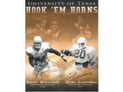 Texas Longhorns Heisman Trophy Winners signed 16x20 Color Photo Hook Em Horns w Earl Campbell Ricky Williams Heisman