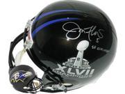 Joe Flacco signed Baltimore Ravens Super Bowl XLVII Ravens Full Size Replica Helmet SB XLVII MVP