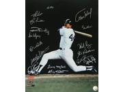 Sparky Lyle signed New York Yankees 1977 World Series Champs 16x20 Photo Reggie Jackson Swing w 16 sigs