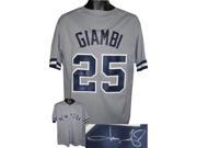 Jason Giambi signed New York Yankees Gray TB Prostyle Jersey XL