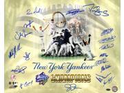 Mike Stanton signed New York Yankees 16x20 Photo 1998 World Series Champions Celebration Collage 18 signatures