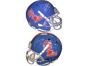Archie Manning signed Ole Miss Rebels TB Light Blue Full Size Schutt Replica Helmet 18 w Eli Manning Steiner Hologram