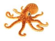 Fiesta Toys Plush 13.5 Orange Spotted OCTOPUS