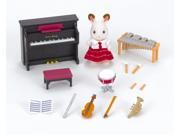 Calico Critters SCHOOL MUSIC SET 6 Instruments w Bell Hopscotch Rabbit