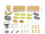 Calico Critters SCHOOL LUNCH SET Cafeteria Playset w Ava Cuddle Bear