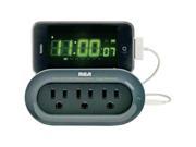 RCA PCHSTAT1R TRAVEL CHARGING STATION WITH SURGE PROTECTION DEVICE CRADLE GRAY