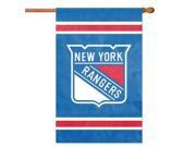 Party Animal Inc. AFRAN Applique Banner Flag New York Rangers