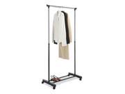 Whitmor Adjustable Garment Rack, Black and Chrome