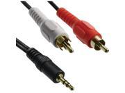 AXIS 41361 3.5mm Stereo Plug to 2 RCA Plugs Y Adapter 6ft