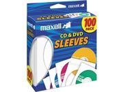 White CD DVD Sleeves 100 Pack