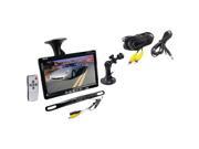 7 Window Suction Mount TFT LCD Video Monitor w Universal Mount Rearview Backup Color Camera Distance Scale Line