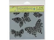 Crafters Workshop TCW6X6 465 Crafters Workshop Template 6 in. X6 in. Sweet Butterflies