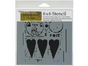 Crafters Workshop TCW6X6 455 Crafters Workshop Template 6 in. X6 in. Love Post