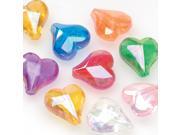 Faceted Heart Beads 144 Pkg Assorted Colors