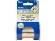 20 Gauge Beading Wire 15 Yards Gold Colored Copper Wire