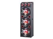 QFX SBX 412300 BT RED 3X12 PA Speakers Red Single