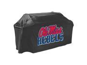 Collegiate Ole Miss Mississippi Grill Cover Supports Barbecue Grill PVC free Water Resistant Mold Resistant Mildew Resistant Temperature Resistant Ra