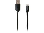 IWERKZ 44551 Braided Lightning R to USB Cable 4ft Black