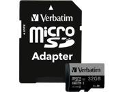 Verbatim 32GB Pro 600X microSDHC Memory Card with Adapter UHS I U3 Class 10 TAA Compliant Class 10 UHS I U3 90 MB s Read1 Pack 600x Memory Speed