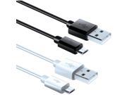DREAMGEAR ISOUND 6847 Micro USB Cables 3ft 2 pk; 1 Black 1 White