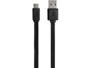 IESSENTIALS IE DC6MICRO BK Flat Micro USB Cable 6ft Black