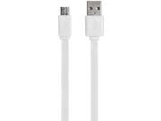 IESSENTIALS IE DC6MICRO WT Flat Micro USB Cable 6ft White