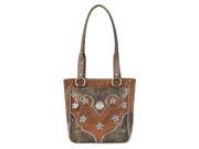 American West Zip top tote with two side pocket
