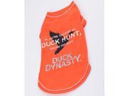 Duck Dynasty Short Sleeve Pet Tee Shirts Hunt Orange Large