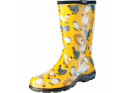 Sloggers Womens Chicken Print Rain And Garden Boot Yellow Size 6