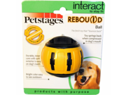 Rebound Bounce Back Ball Interactive Dog Toy Yellow Medium
