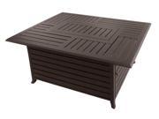 AZ Patio Heaters 45 Square Slatted Aluminum Firepit in Bronze F 1108 FPT
