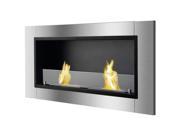 Lata Recessed Bio Ethanol Fireplace with Safety Glass