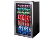 NewAir 6.6-cu ft Stainless Steel and Black Freestanding Beverage Center