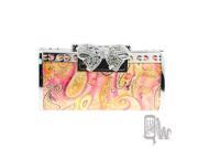 [Queenwoods] Lady s Evening Bag fantasy color silver frame bowknot lock