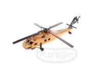 [PLAYWOODS][Old Curios] Classical Decoration Transport Helicopter Wooden