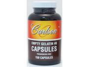Medium 0 Empty Gelatin Capsule Carlson Laboratories 150 Capsule