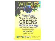 Whole Earth Sea Organic Vegan Greens Protein Bars Natural Factors 6 2.64 oz Box