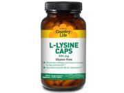 L Lysine 500mg With B6 Country Life 100 VegCap