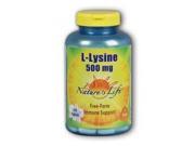 L Lysine 500mg Vegetarian Nature s Life 250 Tablet