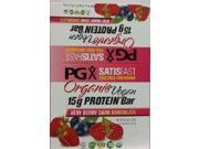 PGX Satisfast Vegan Protein Bars Very Berry Dark Chocolate Box Natural Factors 12 Bars 1 Box