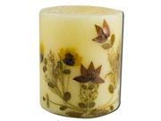 3 in Pillar 2 3 4 in x 3 in Flower Candles Cinnamon Auroshikha Candles Incense 1 Candle