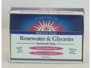 Rosewater Glycerin Soap Heritage Store 3.5 oz Bar