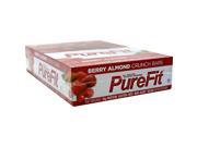 Vegan Nutrition Bar Gluten free Berry Almond Crunch Box PureFit 15 Bars 1 Box