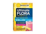 Ultimate Flora Probiotic Fizzy Drink Mix Raspberry Lemonade Renew Life 10 Packets Box