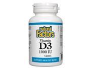Vitamin D3 1000 IU Natural Factors 90 Tablet
