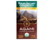 Agami Superfood Raw Incan Chocolate Peppermint Yacon Quality of Life Labs 1.75 oz Bar